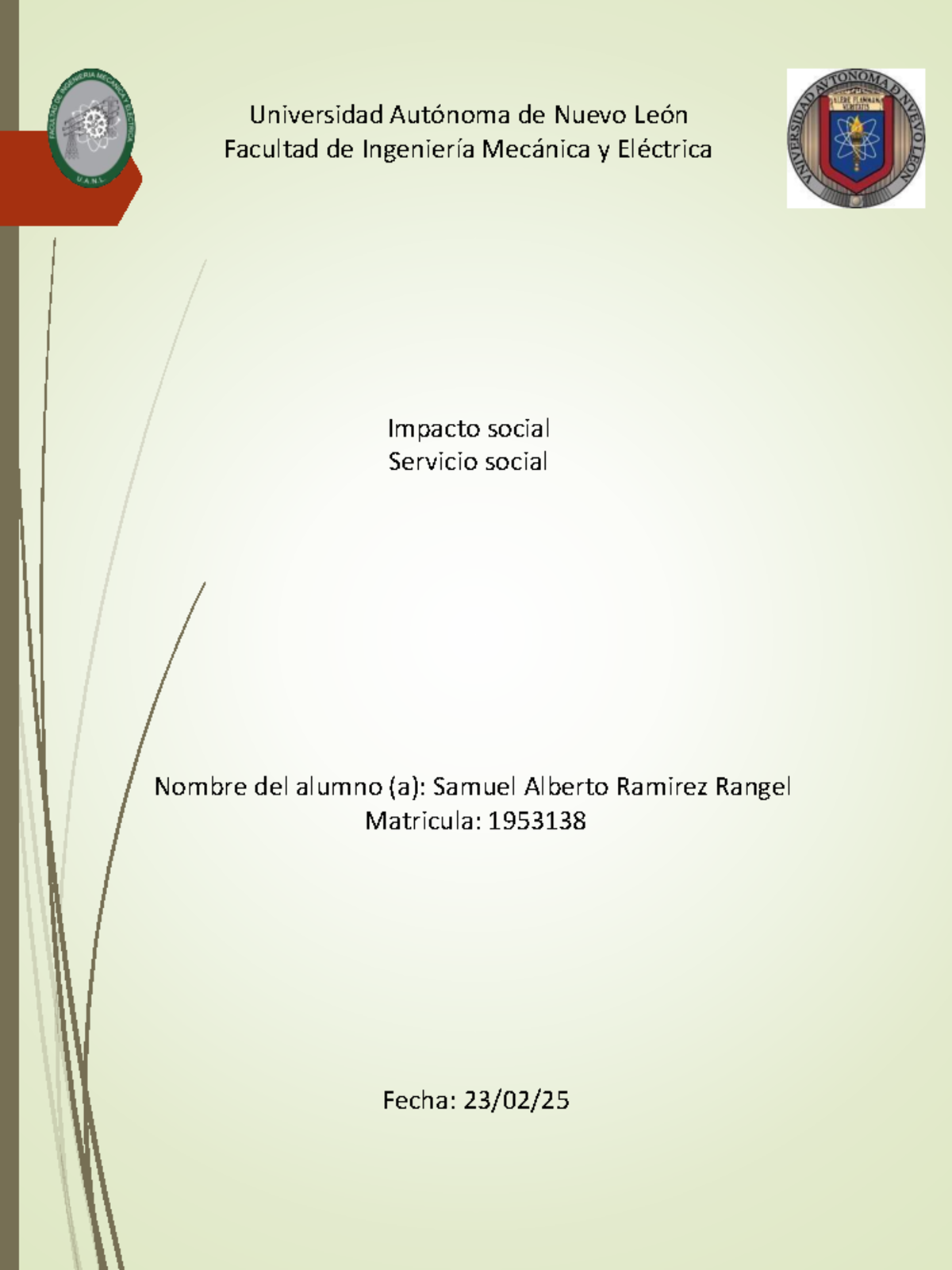 Actividad 2 - Servicio Social - Universidad Autónoma de Nuevo León ...
