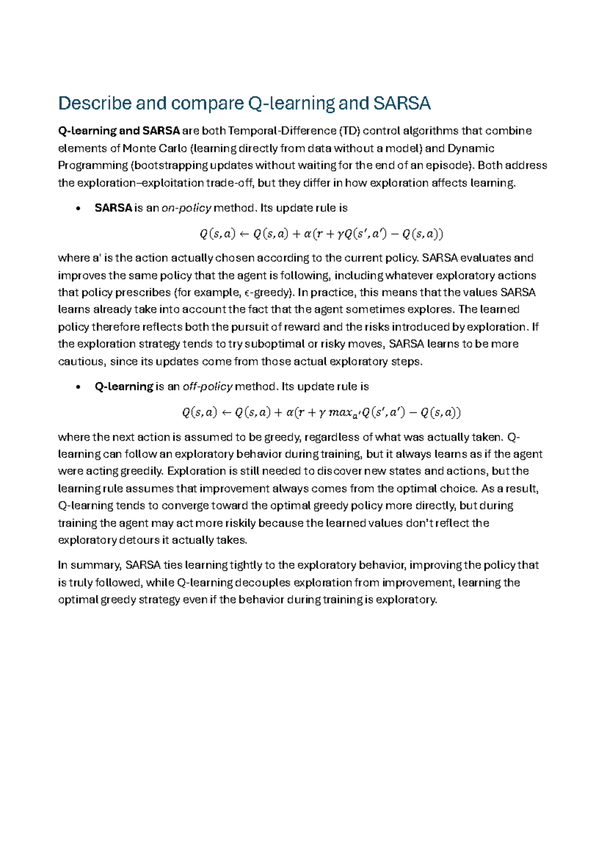 Theory Questions for Machine Learning (CS101) - Studocu