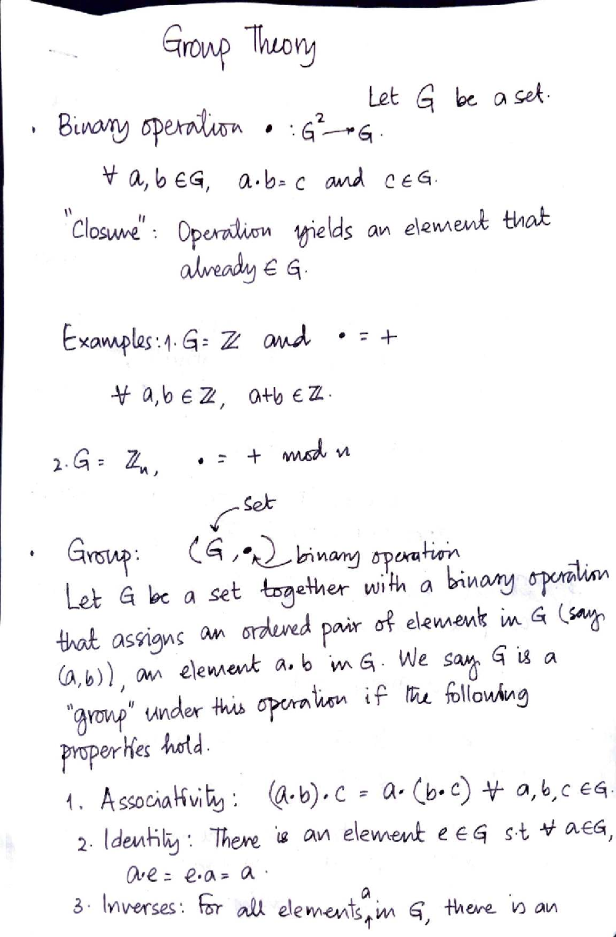 Group Theory Notes - ASA - Studocu