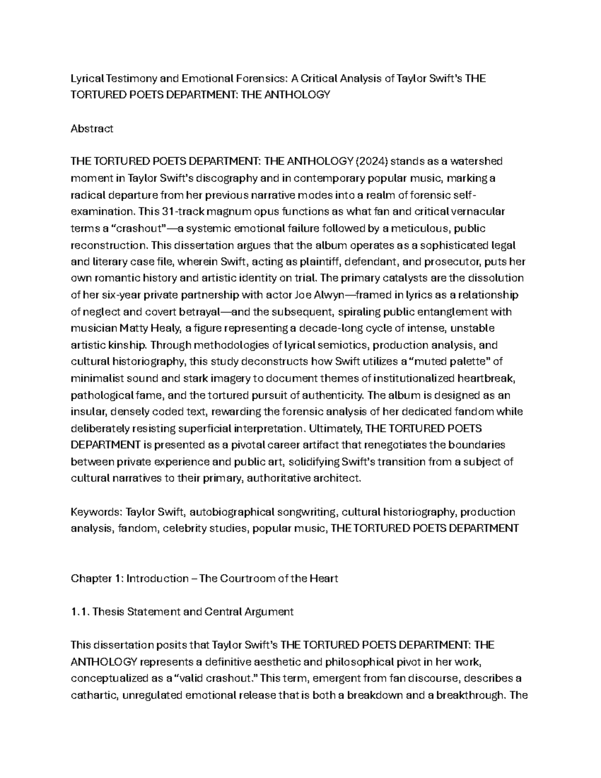 TTPD 2024: A Critical Analysis of Taylor Swift's Emotional Forensics ...