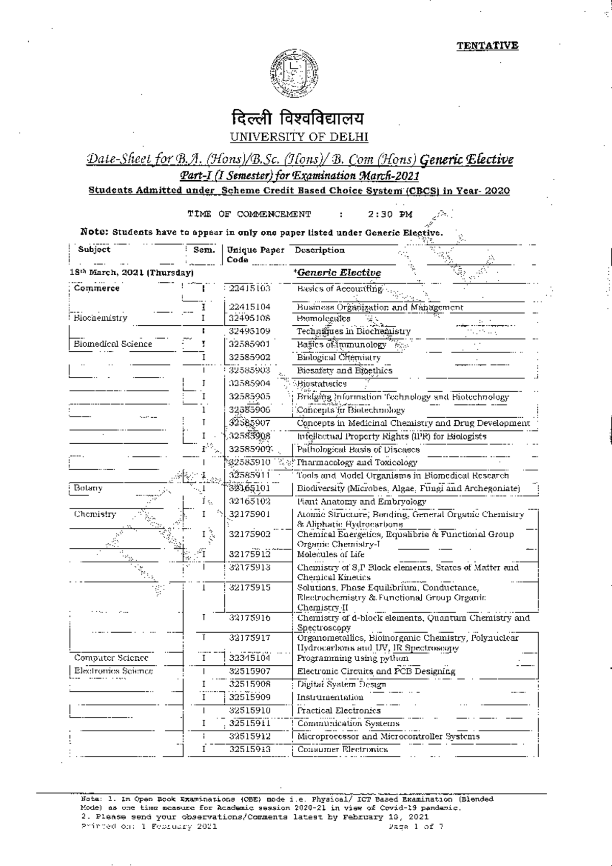 B.A. (HONS) Generic Elective SEM.I CBCS-21 - B.A.(hons.) Philosophy ...