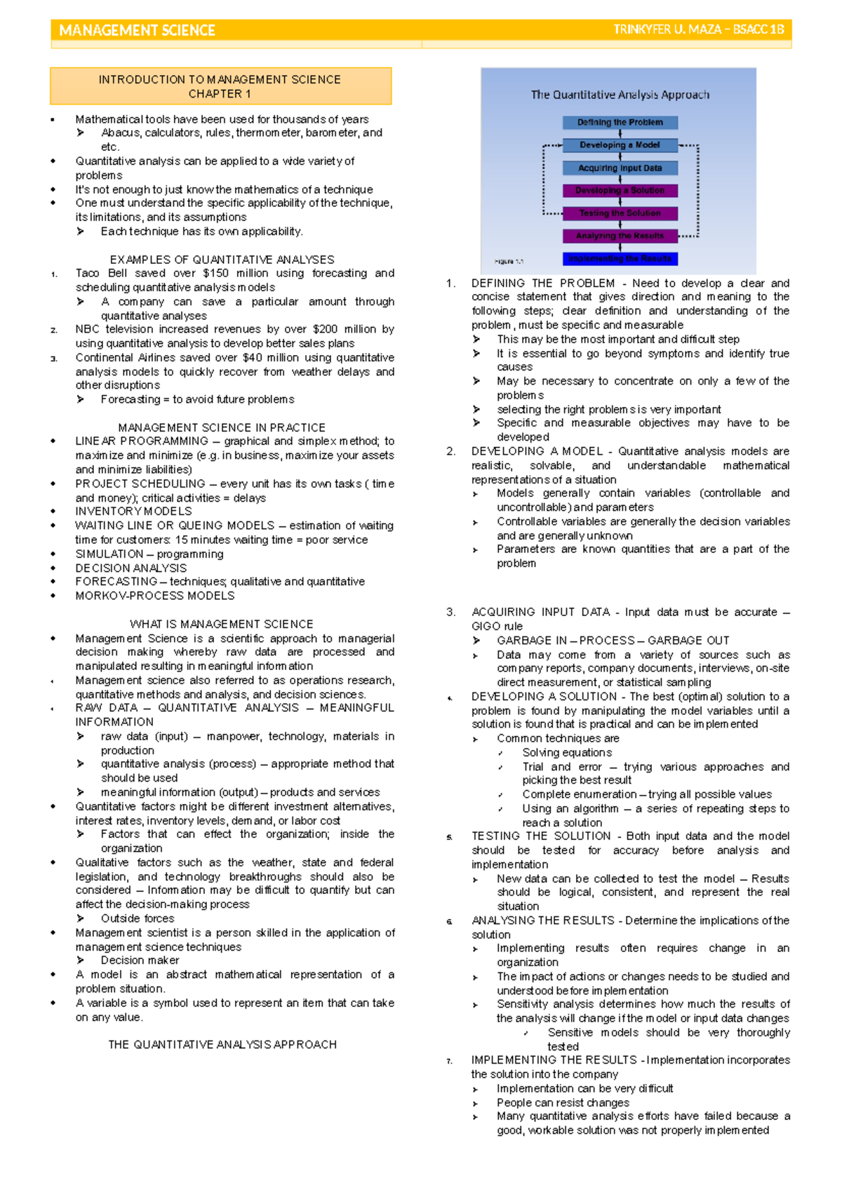 Management Science Concepts and Applications - BSACC 1B Notes - Studocu