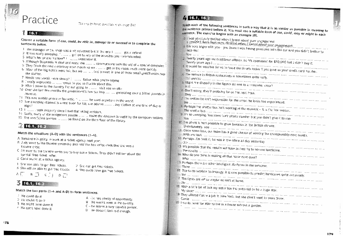 Modals' Exercises - Practice with Can, Could, and Be Able To - Studocu