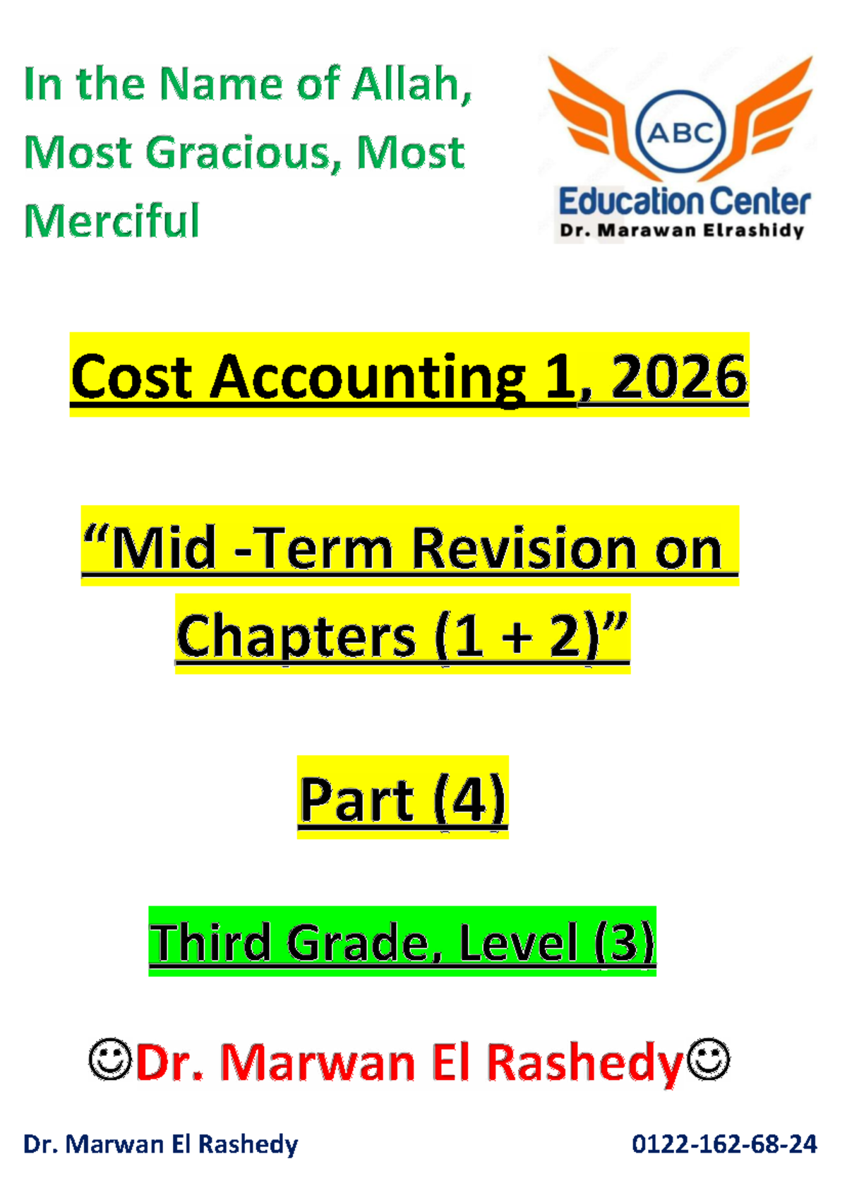 Cost Accounting 1: Part 4 Midterm Exam Review 2025 - Studocu