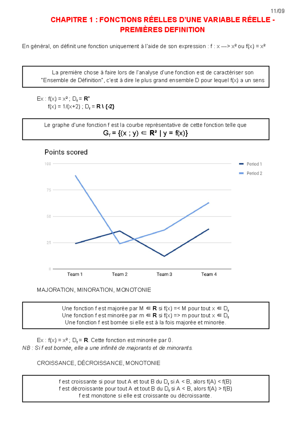 Mathématiques Analyse L1 : Chapitre 1 - Fonctions Réelles et ...