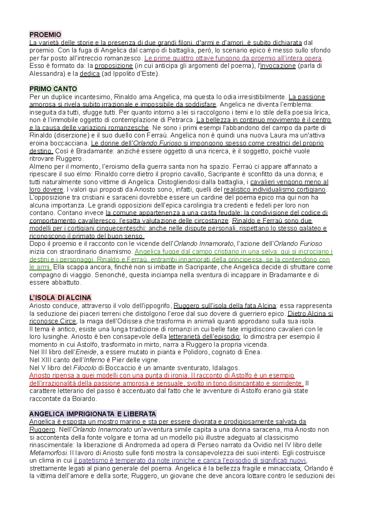 ITALIANO - Analisi del Proemio e dei Temi in 