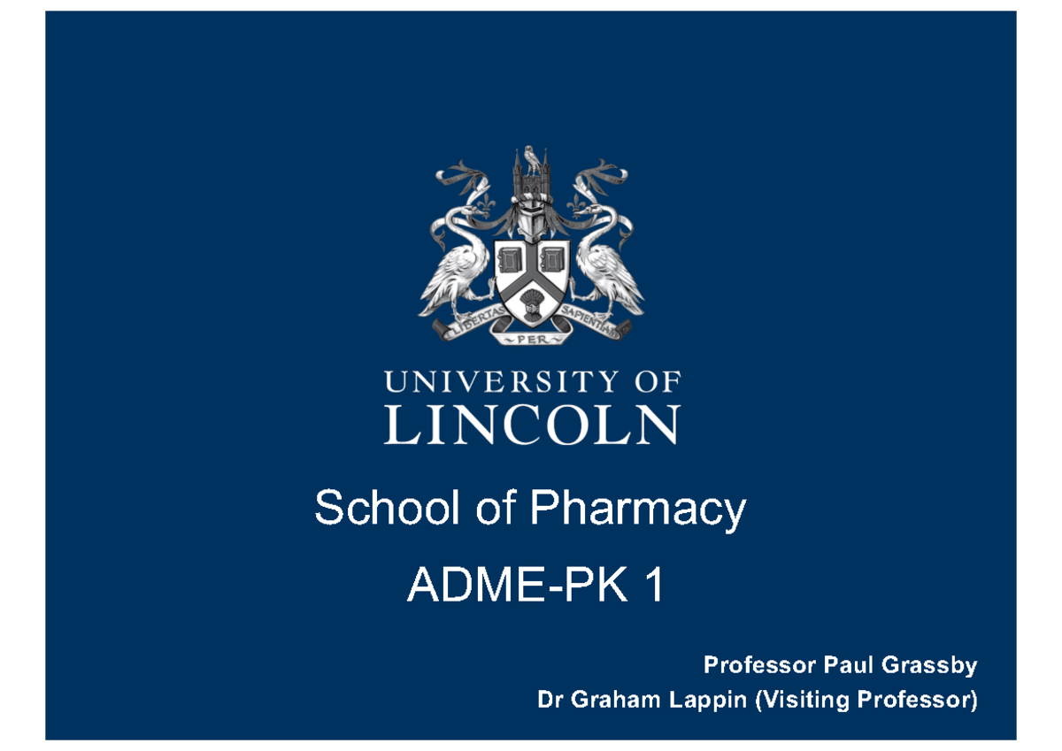 ADME-PK: Understanding Drug Absorption, Distribution, Metabolism, and ...