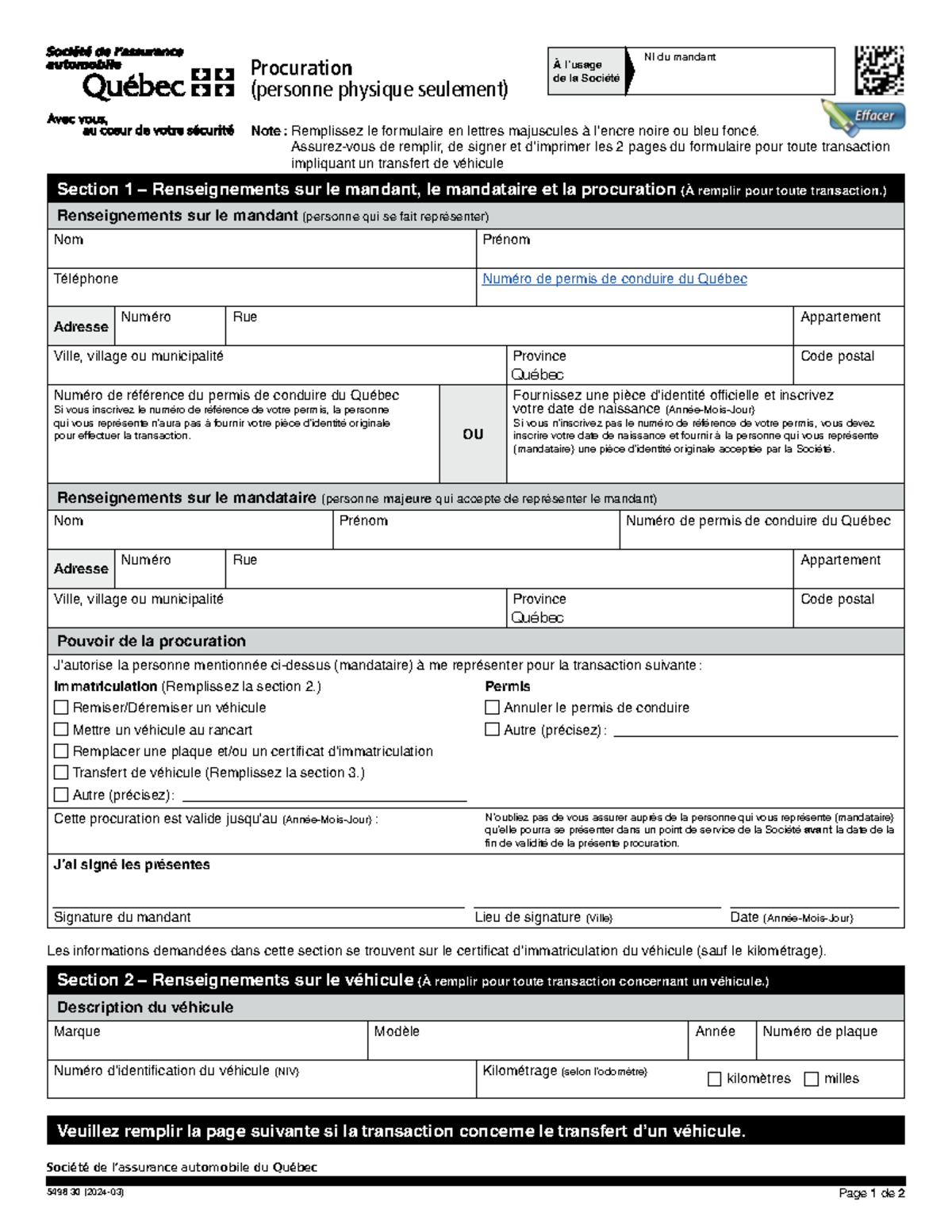 Exemple De Procuration Quebec