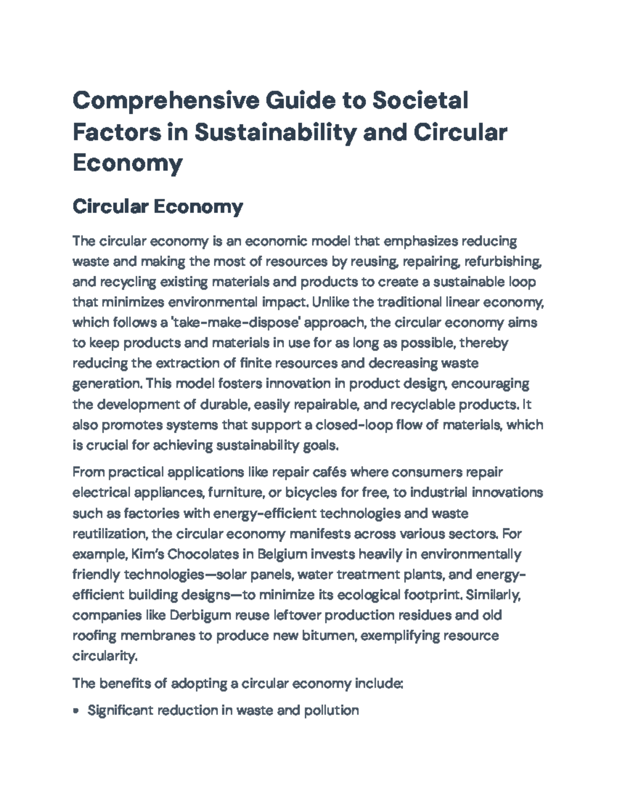 Comprehensive Guide to Sustainability & Circular Economy Strategies ...