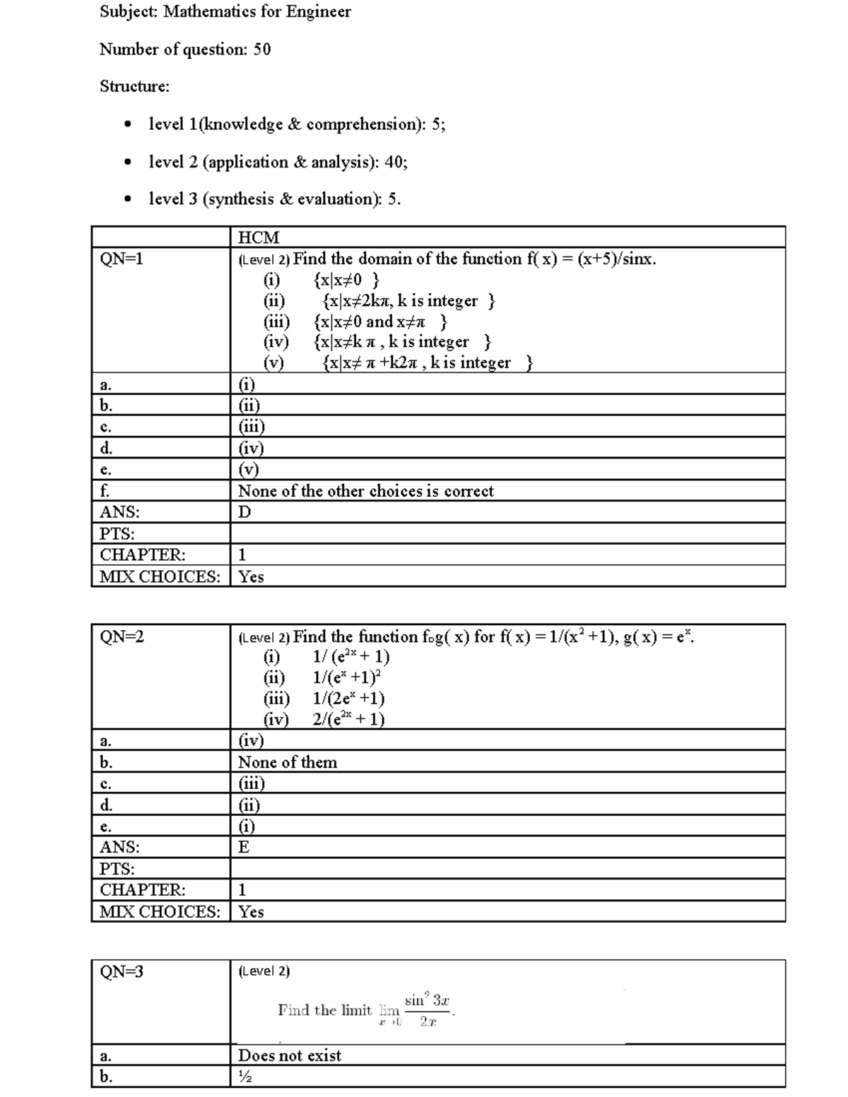 De thi mau 2 mae101De thi mau 2 mae101 - Subject: Mathematics for ...