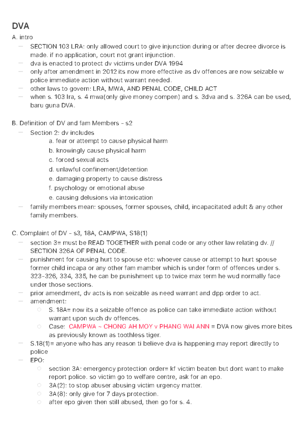 DVA A. Family Law: Understanding Domestic Violence Under Section 103 ...