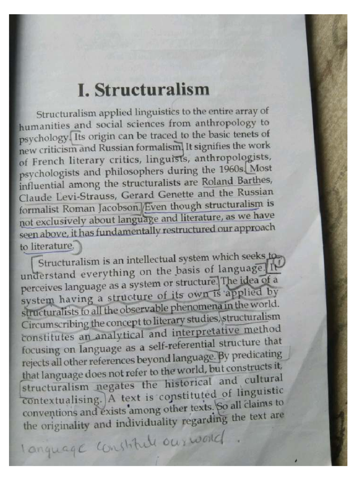 Structuralism in Linguistics and Literary Theory: An Overview - Studocu