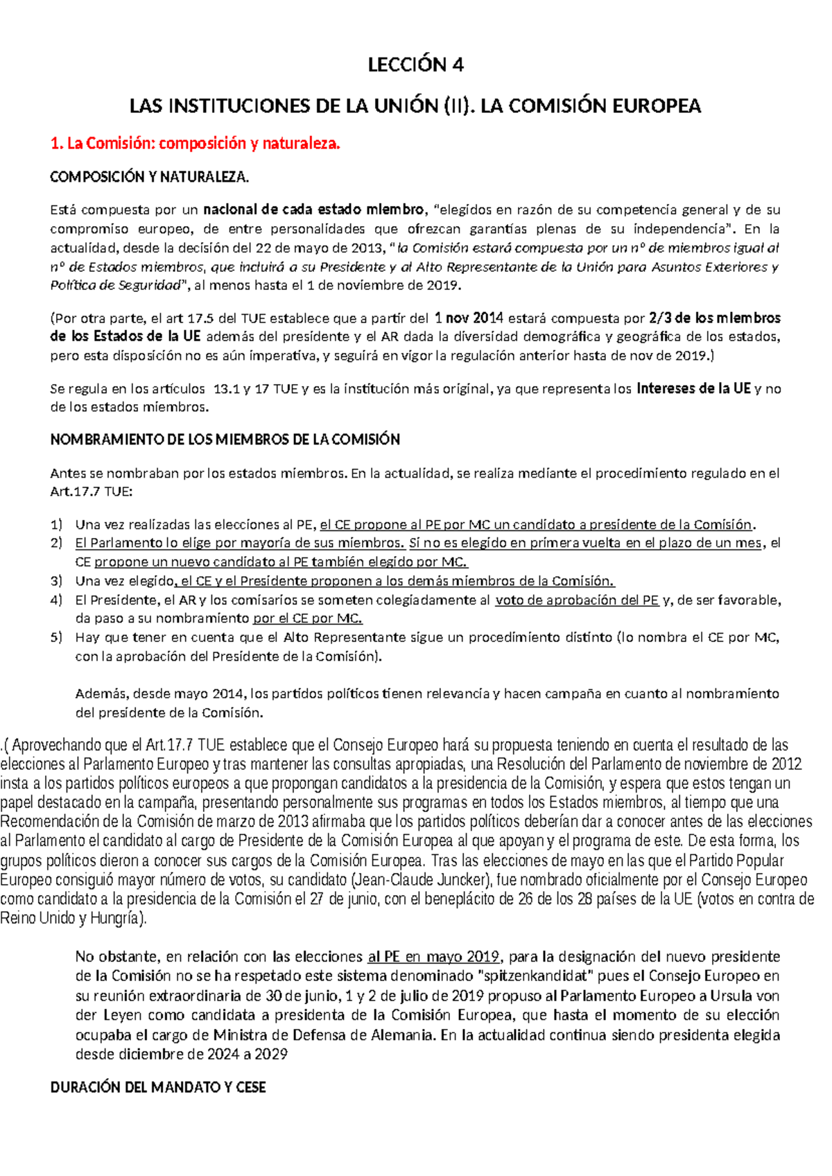 TEMA-4 IDUE - apuntes tema 4 idue - LECCIÓN 4 LAS INSTITUCIONES DE LA ...