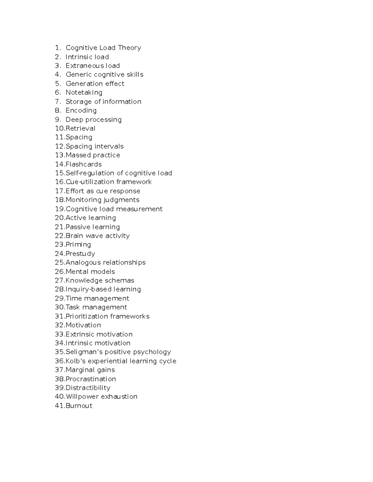 Educational Theories - Cognitive Load Theory Intrinsic load Extraneous ...