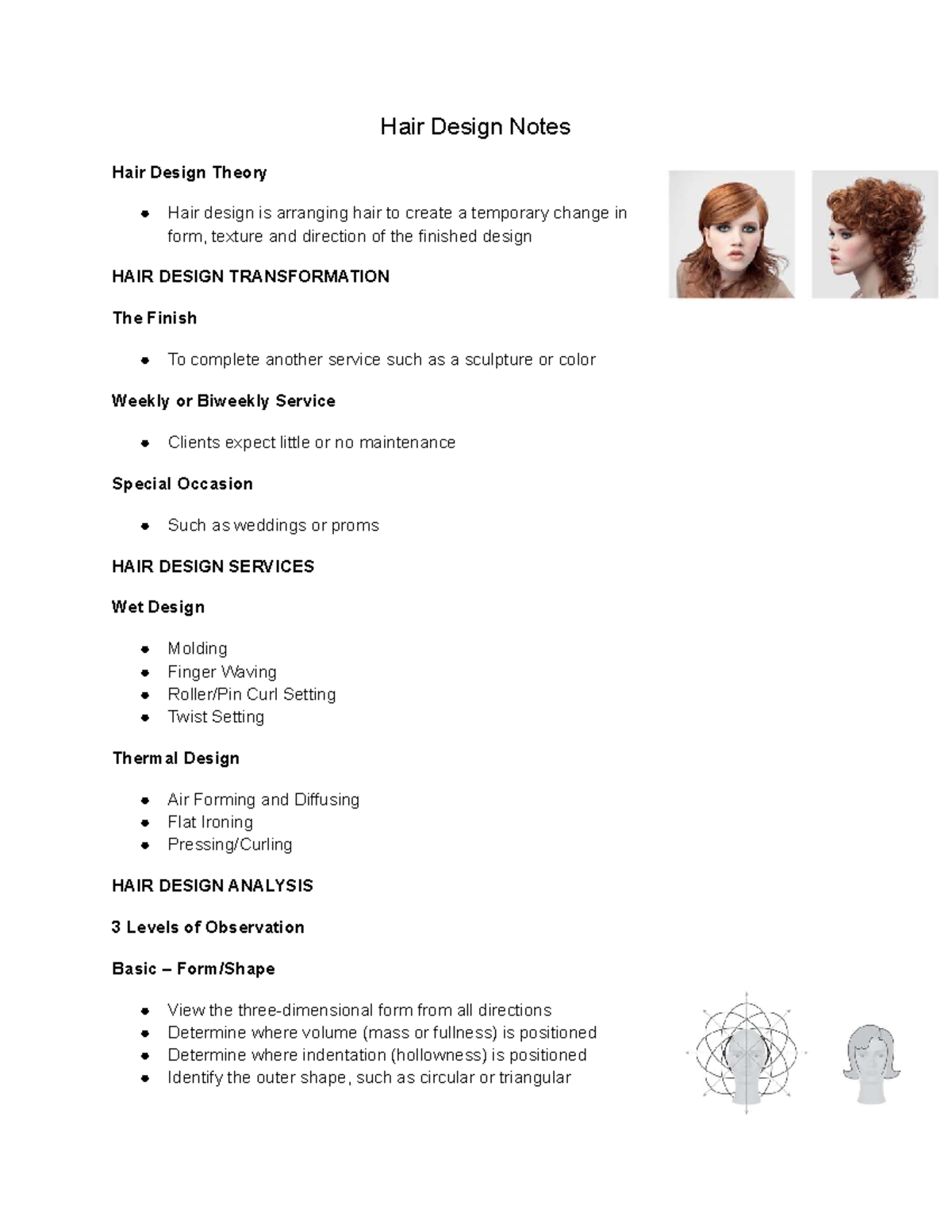 Hair Design Techniques for Texture and Styling (Course Code: TBD) - Studocu