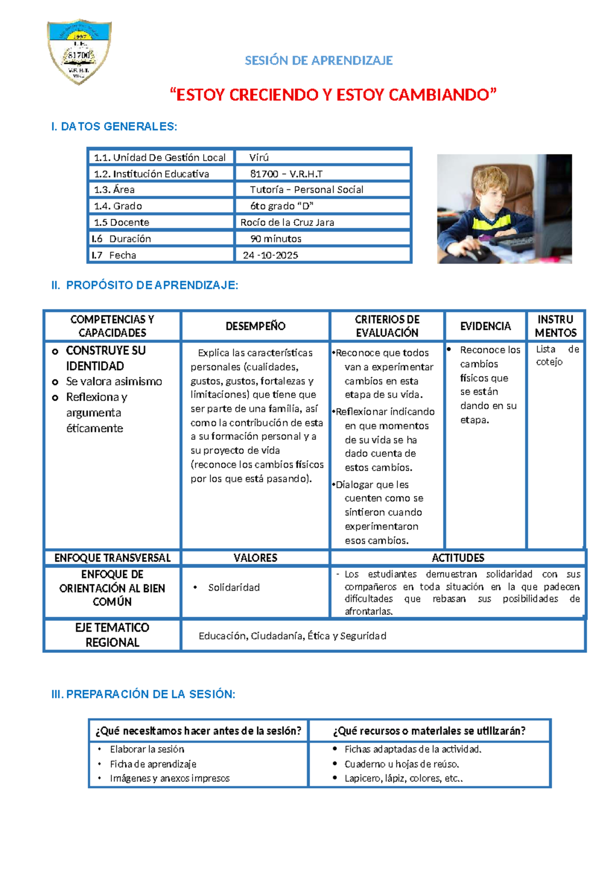 TUT 20-10-2025: Estoy Creciendo y Estoy Cambiando - Sesión de ...