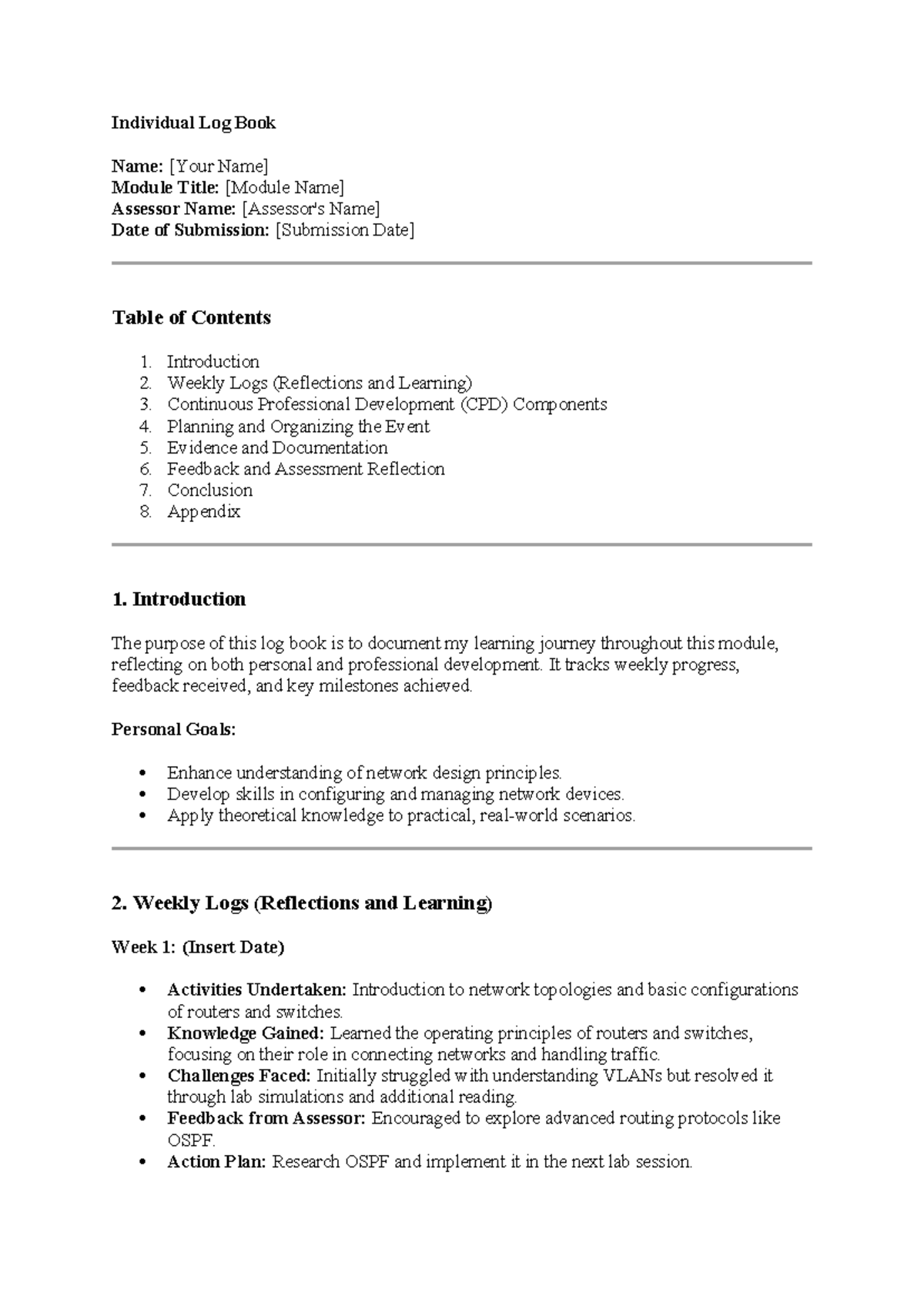 HND Computer - Individual Log Book & Project Report Notes - Studocu
