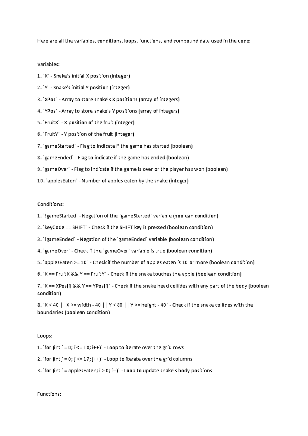 Comp 1000 Assn 2 - Variables, Functions, and Conditions Overview - Studocu