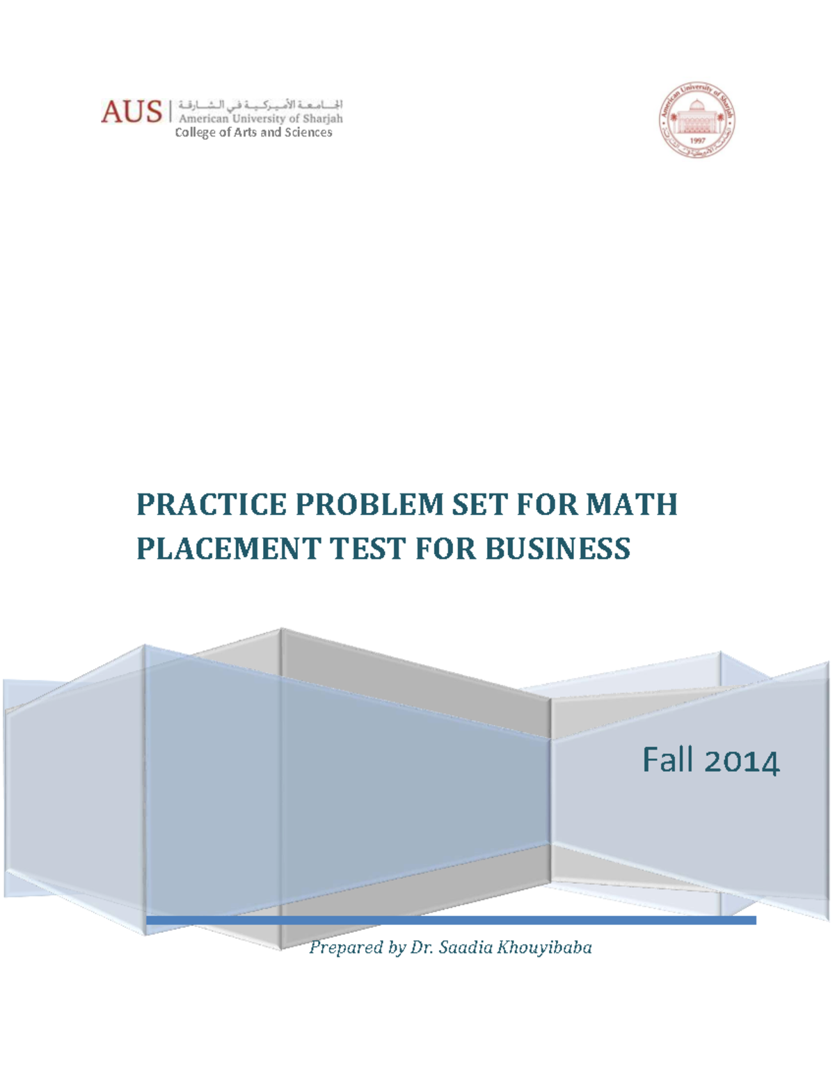 Math Placement Test Practice Problem Set for BUS 2014 - Studocu