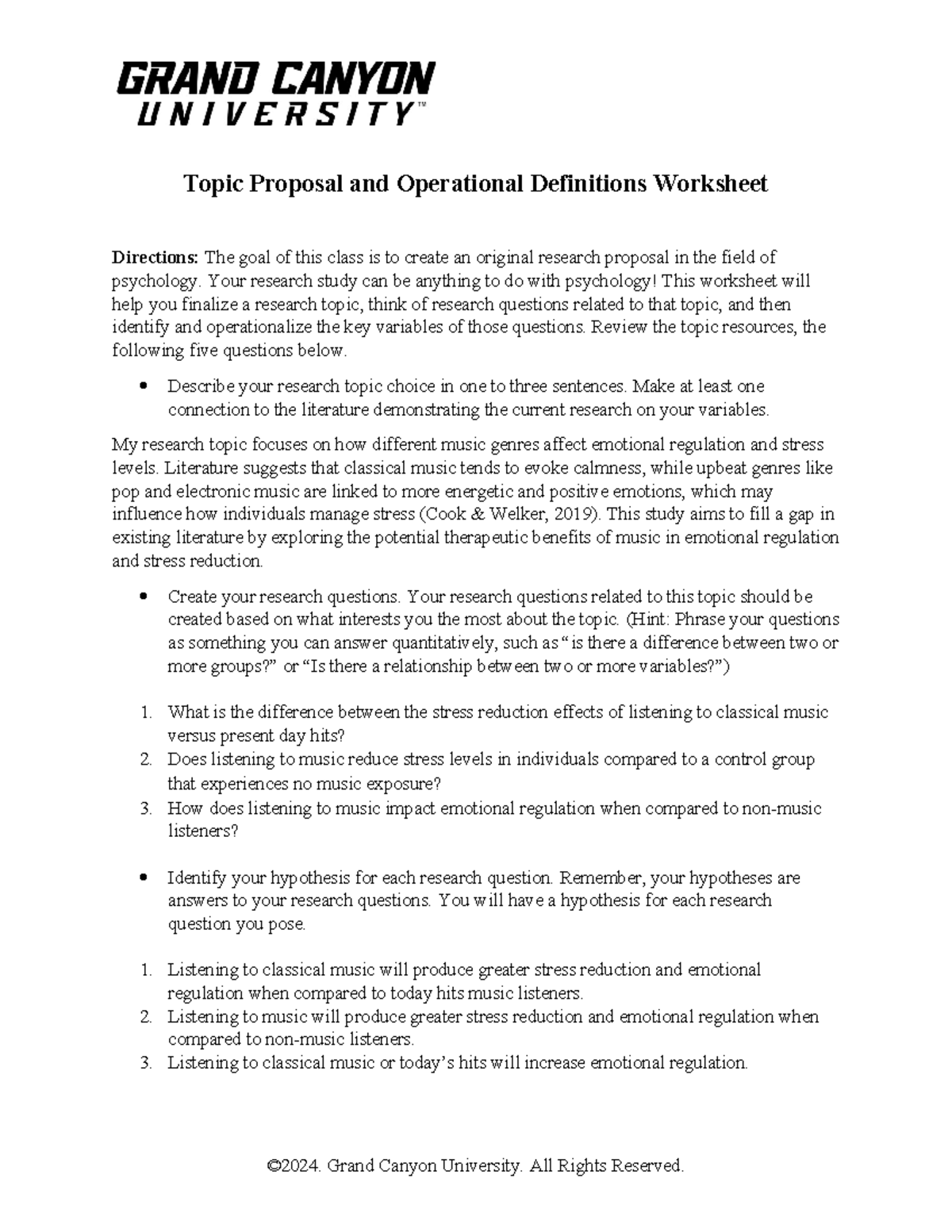 PSY 452 RS T2 Research Proposal & Variables Operationalization ...