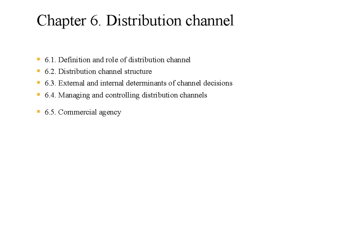Chapter 6: Understanding Distribution Channels in Marketing - Studocu