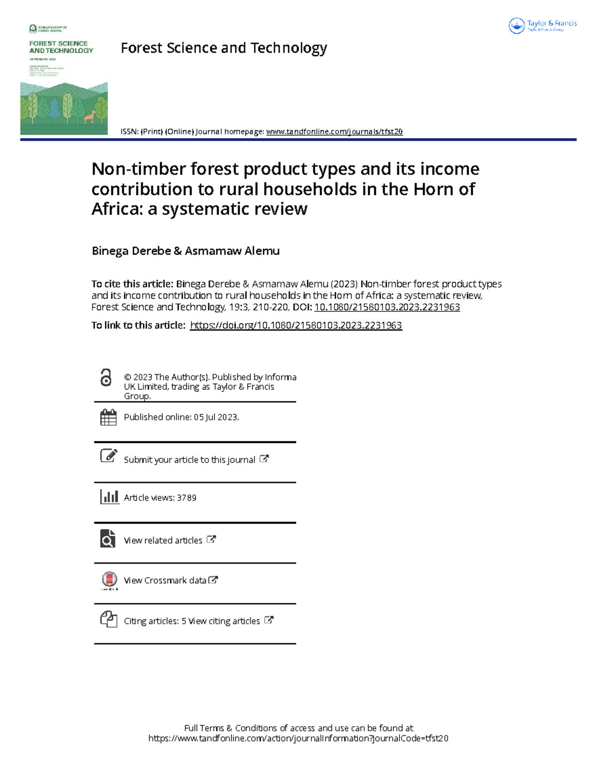 Non-Timber Forest Products (NTFPs) and Their Income Impact on Rural ...