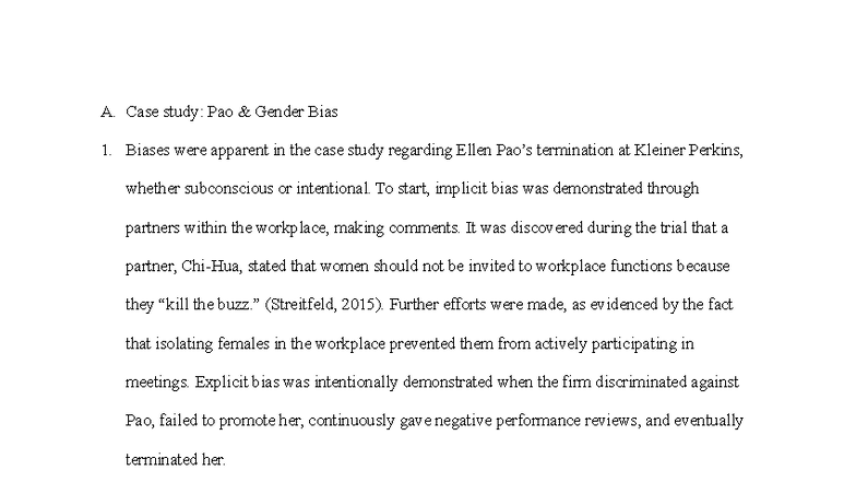 D565 Task 1 - Case Study on Gender Bias and Cultural Awareness - Studocu