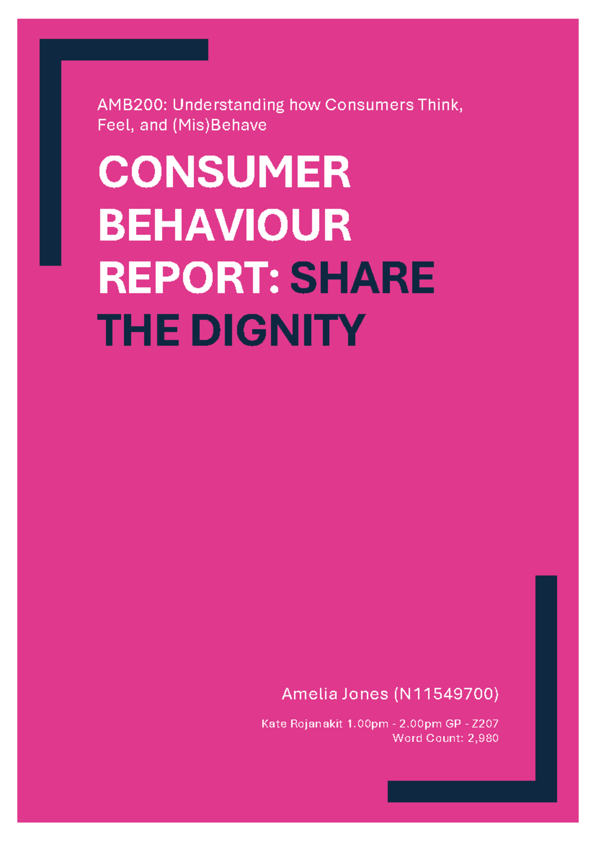 AMB200: Consumer Behaviour Report on Period Poverty and Donations - Studocu