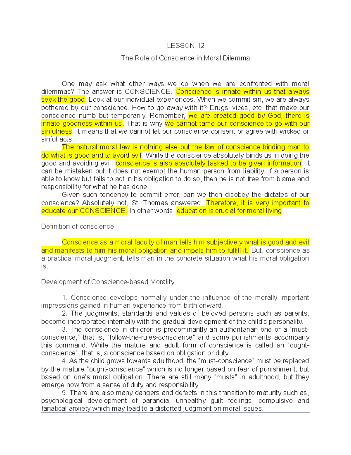 Ethics 101: The Role of Conscience in Moral Dilemmas and Education ...