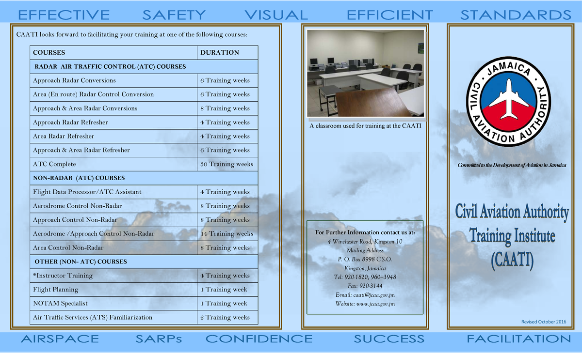 CAATI ATC Course Training Brochure - Revised Oct 2016 - Studocu
