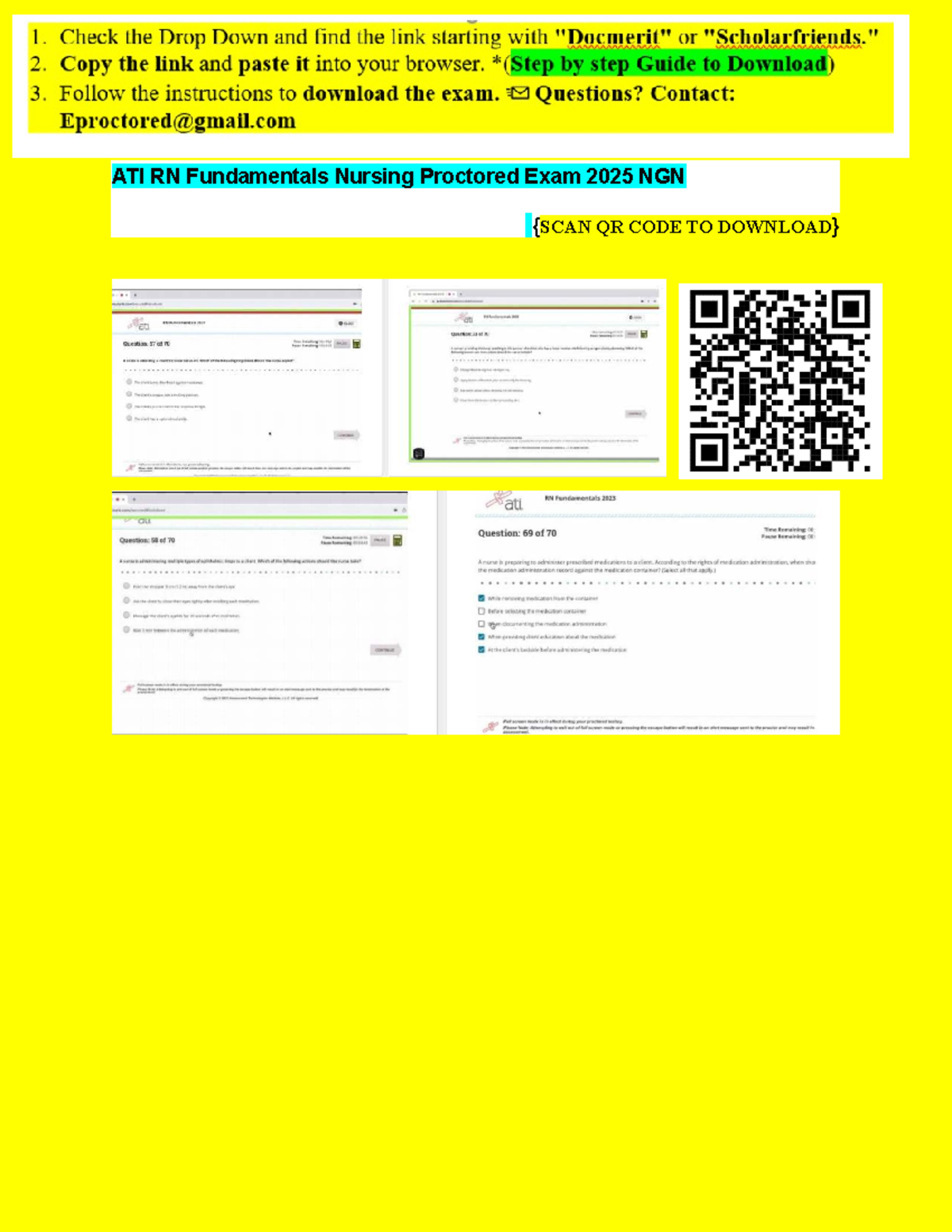 ATI RN Fundamentals Proctored Final Exam Review 2023-2025 with NGN ...