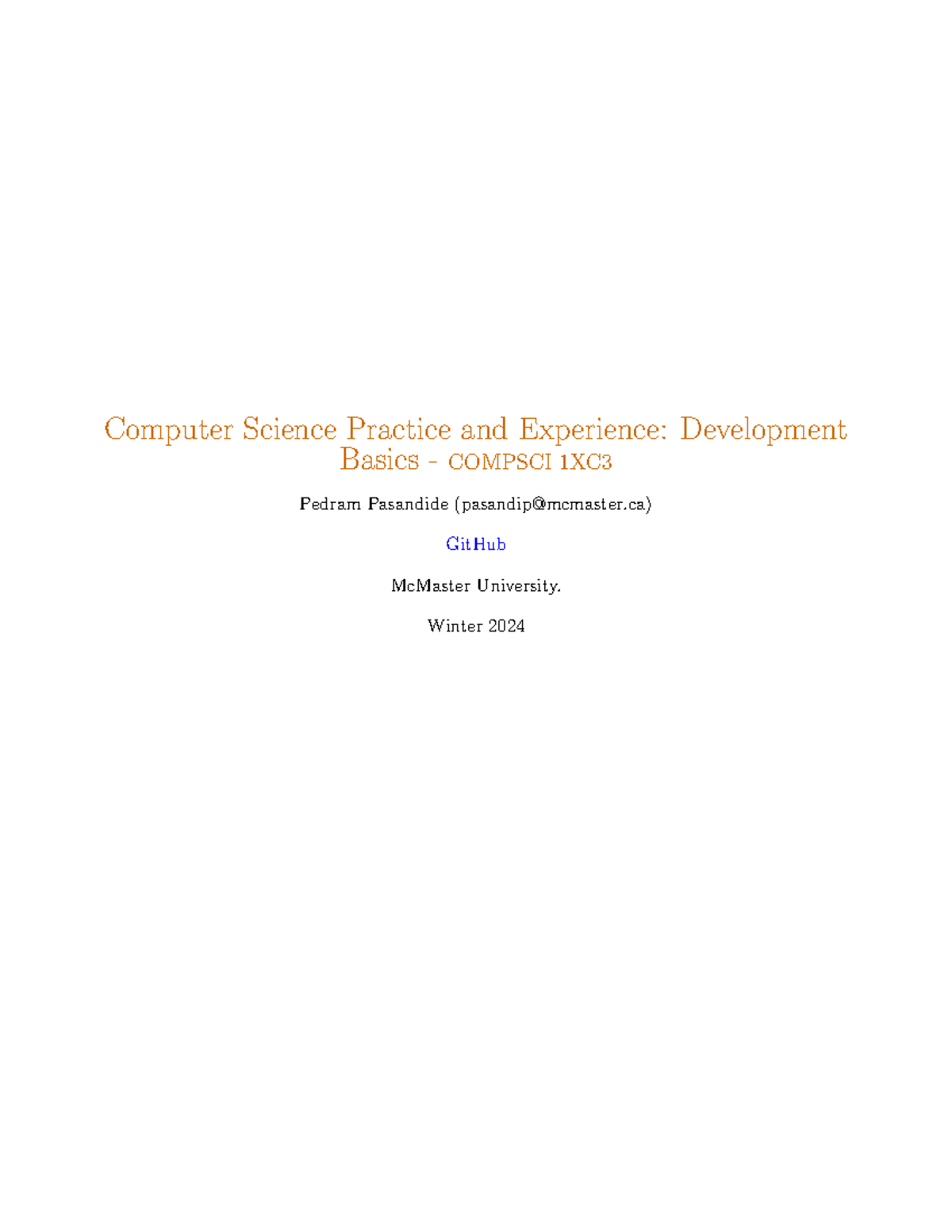 Compsci 1XC3 - Lecture Notes on C Programming & Linux Basics - Studocu