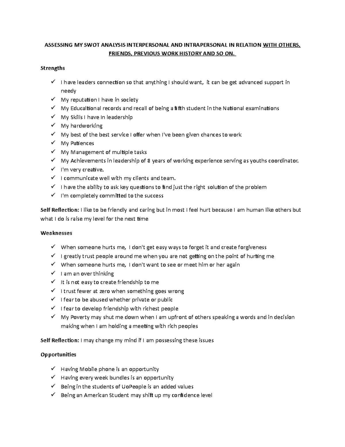 SWOT Analysis of Emotional Intelligence: Personal Reflections and ...