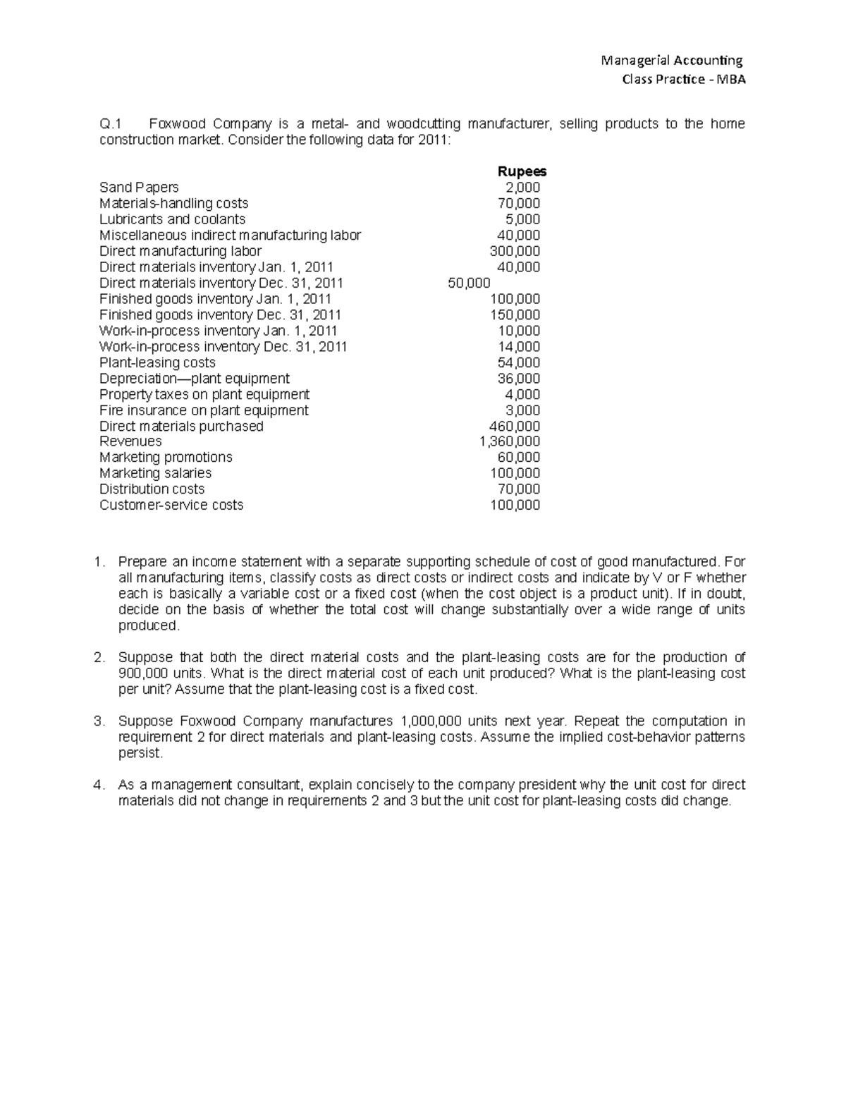Chapter 2 - Cost Terms & Classifications in Managerial Accounting (MBA ...