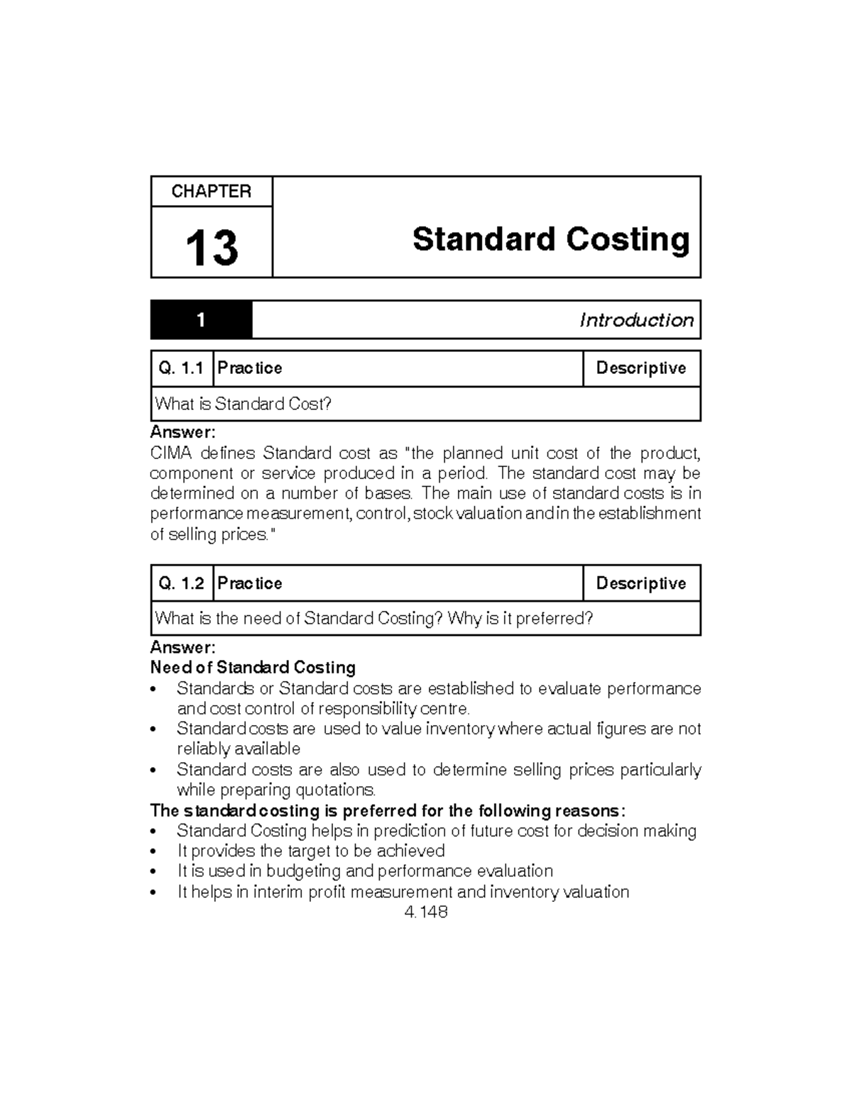 Standard Costing Overview and Variance Analysis - CAL2NSP447C13 - Studocu