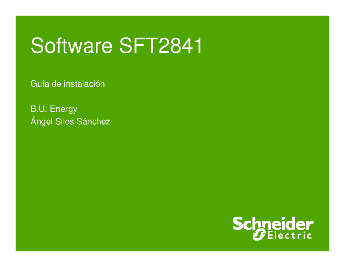 Guía de Instalación del Software SFT2841 - SFT2841 - Studocu