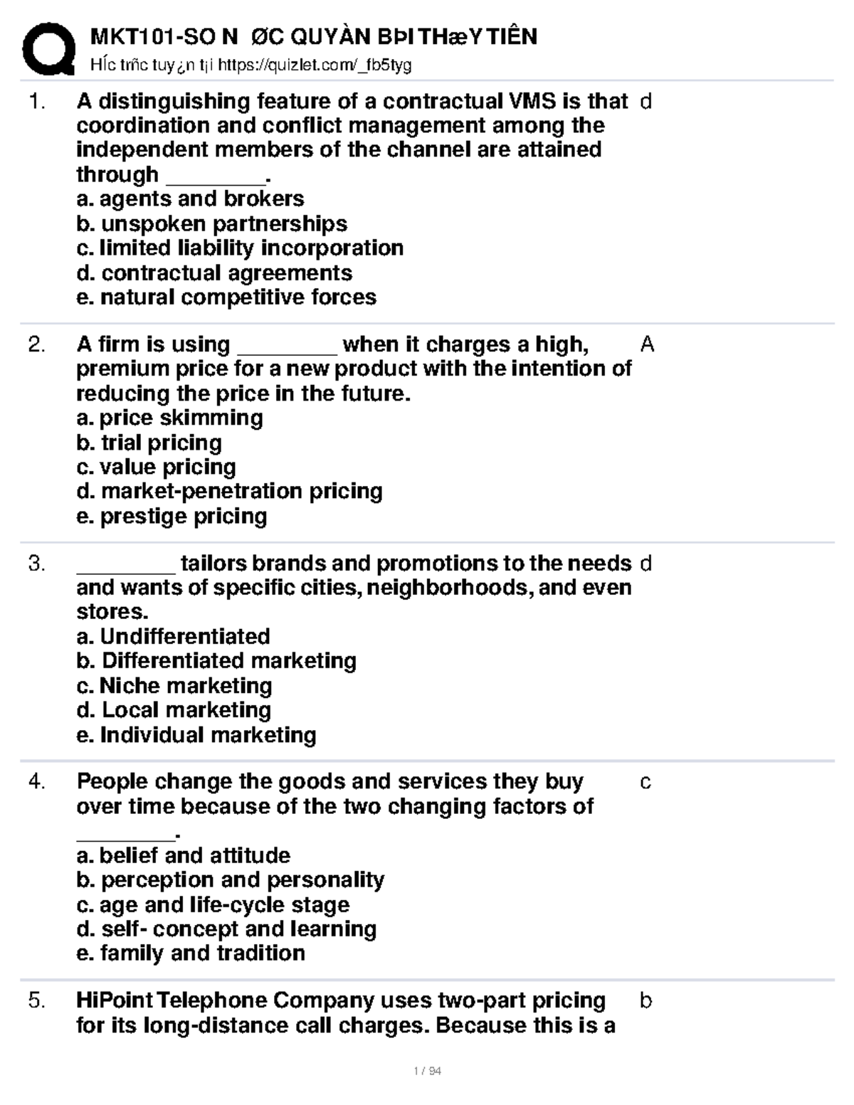 MKT101 - Lecture Notes on Marketing Concepts and Strategies - Studocu