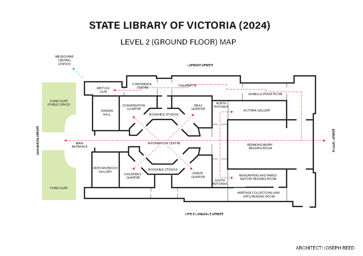 MAP - STATE LIBRARY OF VICTORIA LEVEL 2 (GROUND FLOOR) GUIDE - Studocu