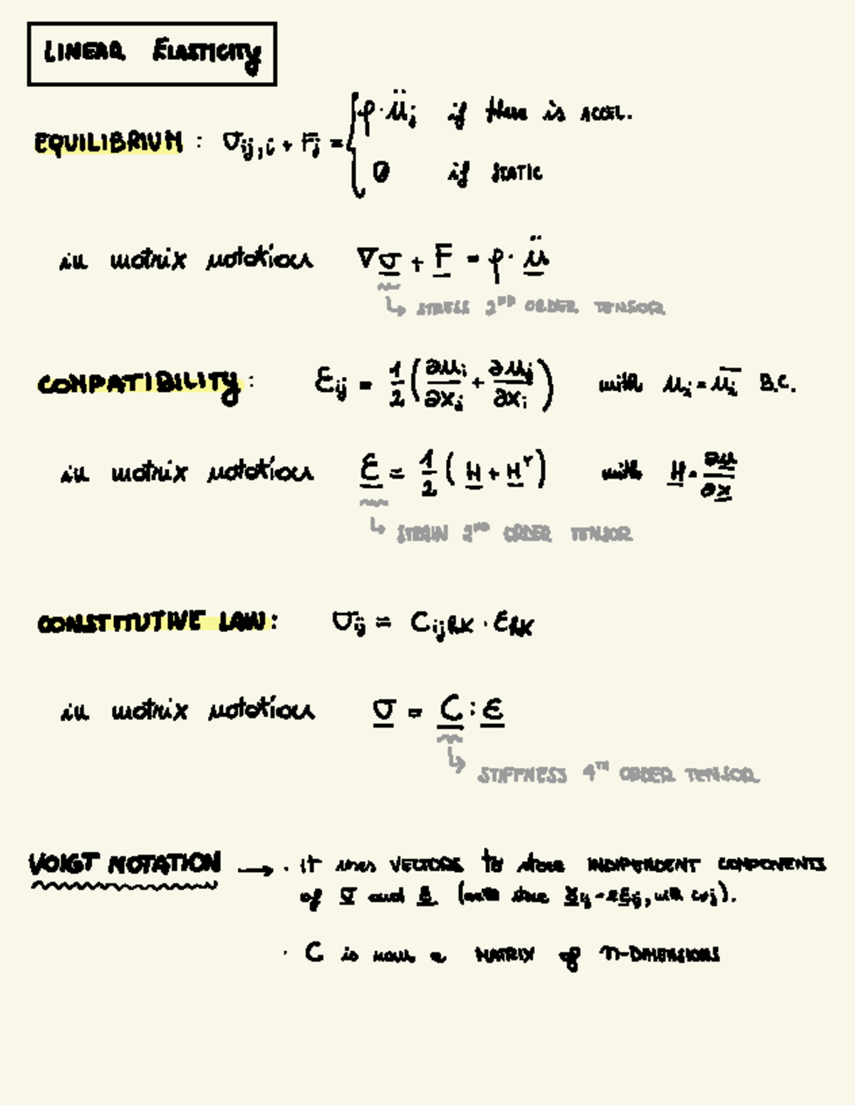FEM - Linear Elasticity and Static Equilibrium Concepts - Studocu