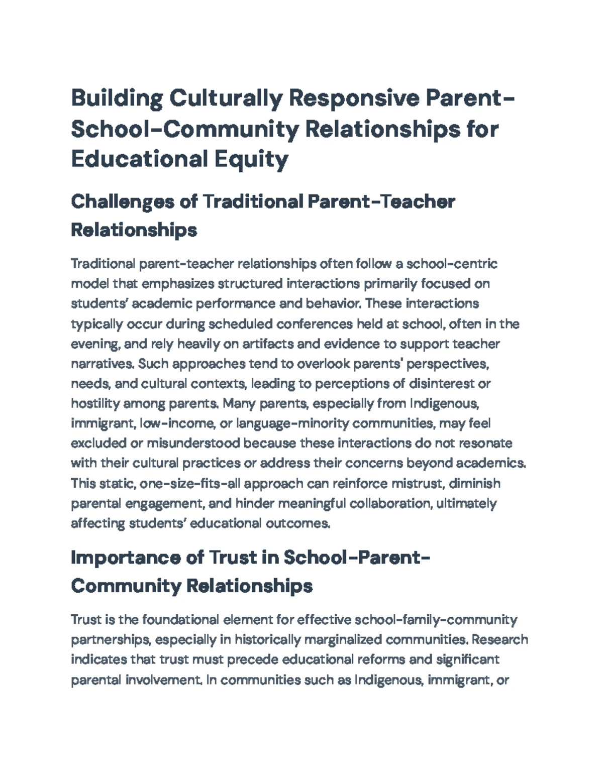 CHAPTER 8: Family and Community Engagement in Educating Emergent ...