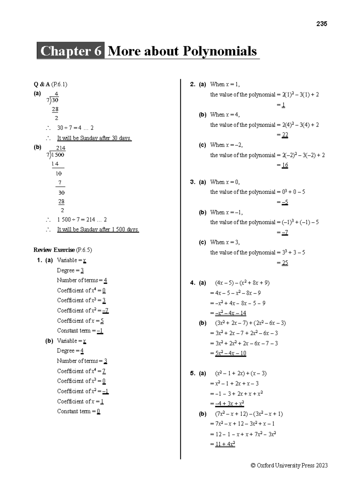 OSM TM 4A06 Final Exam Study Notes: Chapter 6 - Polynomials - Studocu