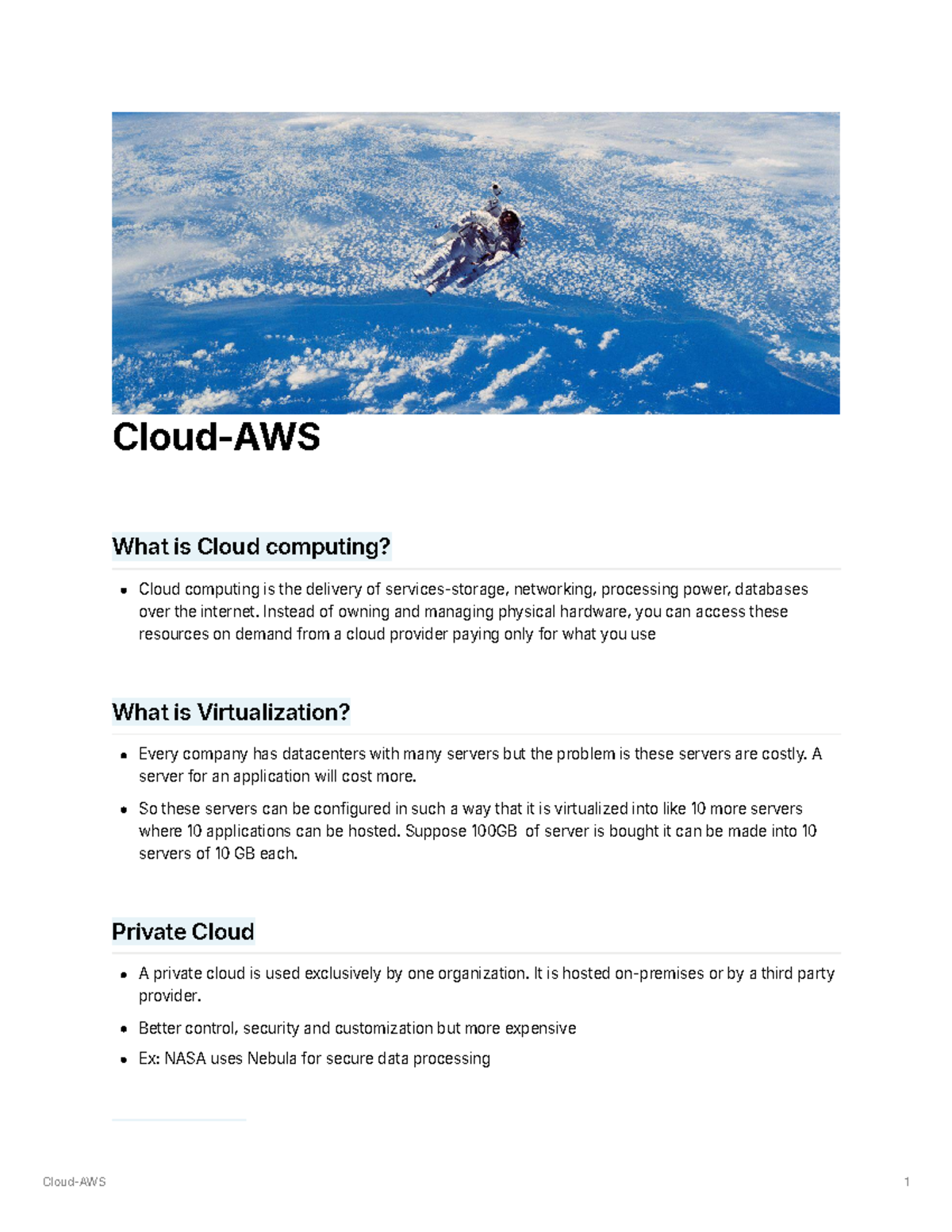 AWS Notes: Cloud Computing, Virtualization, and Serverless Architecture ...