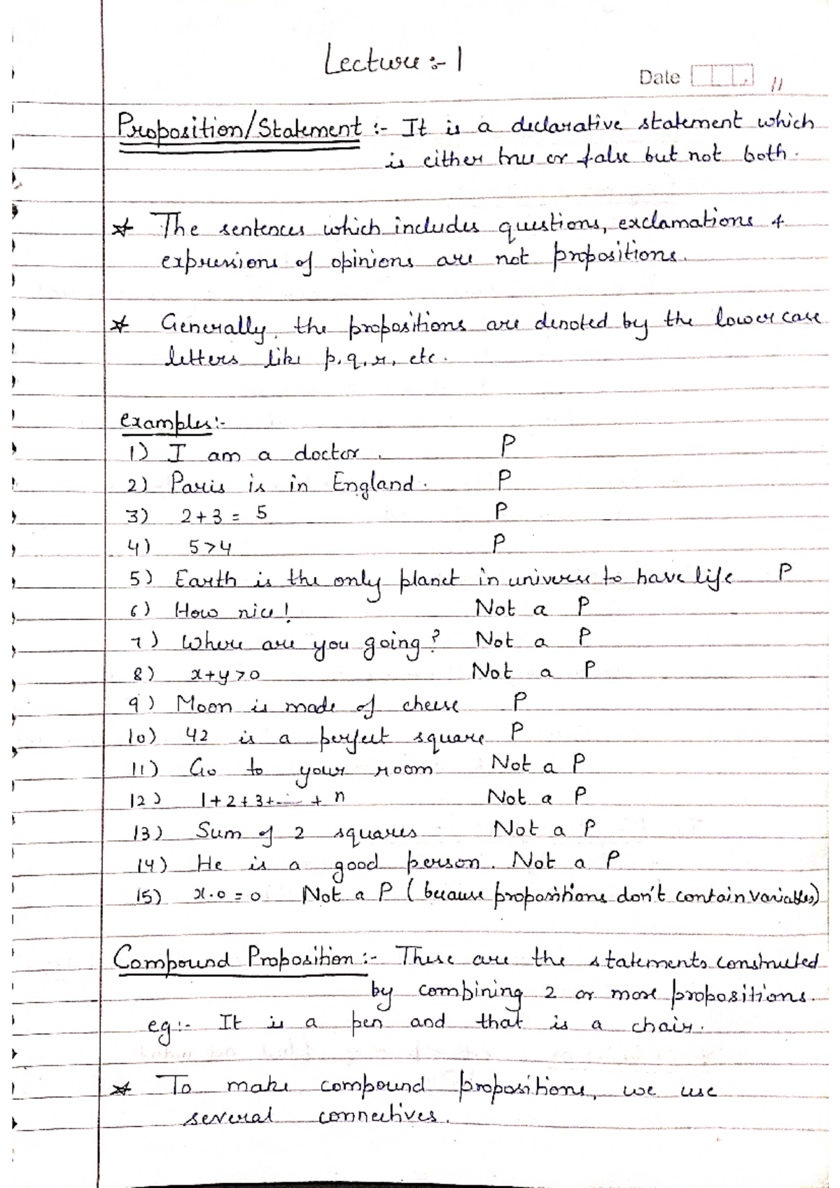DM Lecture Notes for Sessions 1-4 MK - Studocu