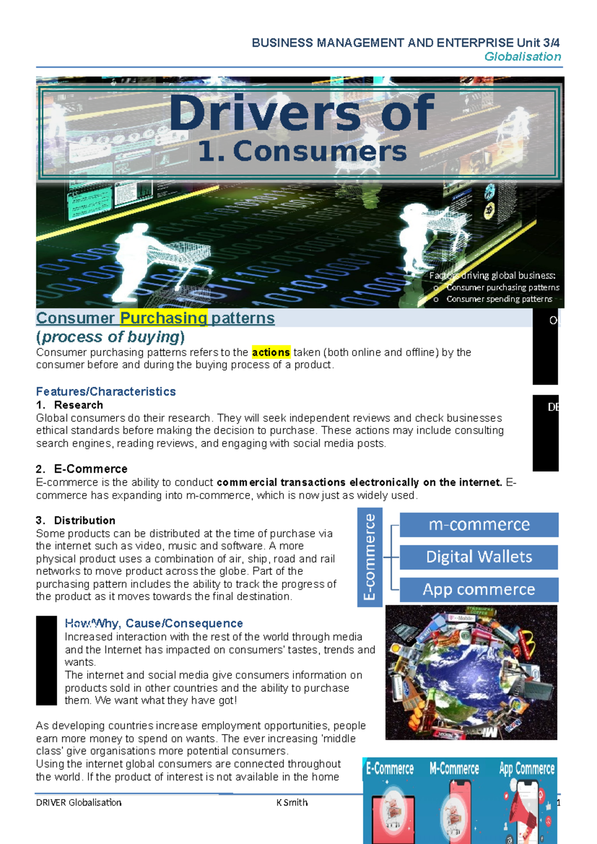 1 Drivers Consumer Spending Purchasing Patterns - Globalisation ...