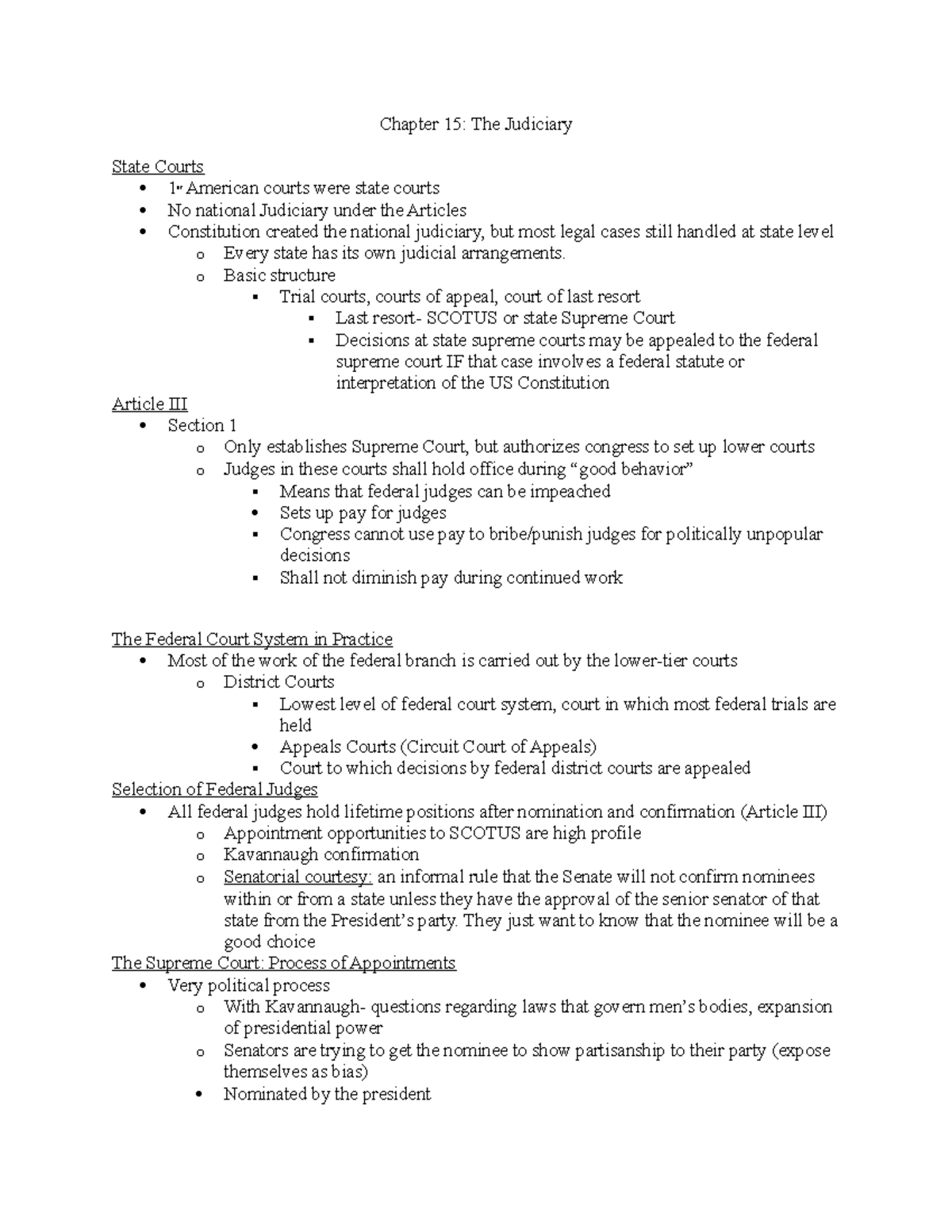 Chapter 15: The Judiciary - Structure and Function of State Courts ...