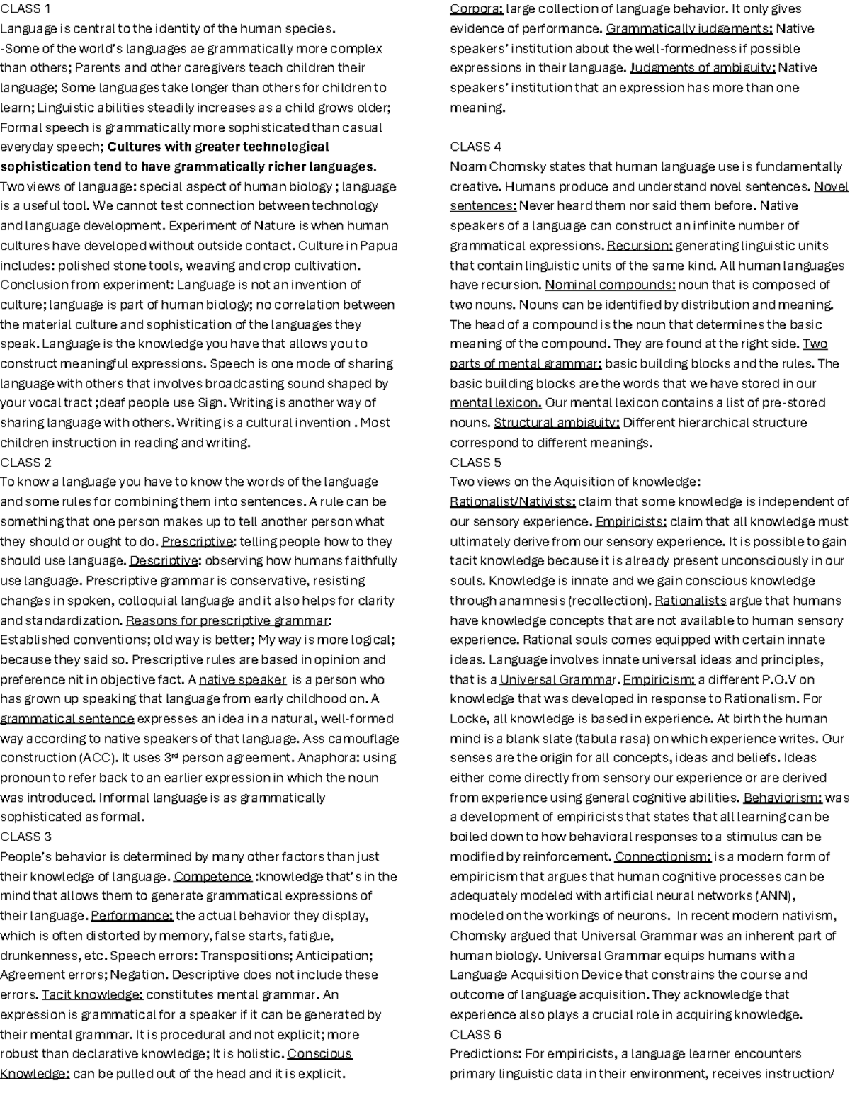 CLASS 1-6 Language and Identity: A Comprehensive Exam Guide - Studocu