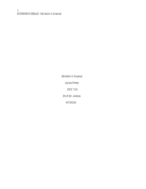 PSY 634 Final Project Milestone Two: Annotated Bibliography on ASD ...