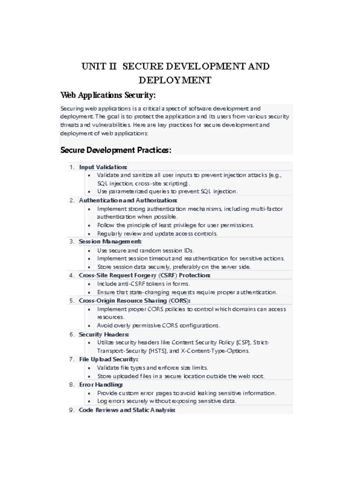 Web Application Security - Unit 4: Vulnerability Assessment & Testing ...