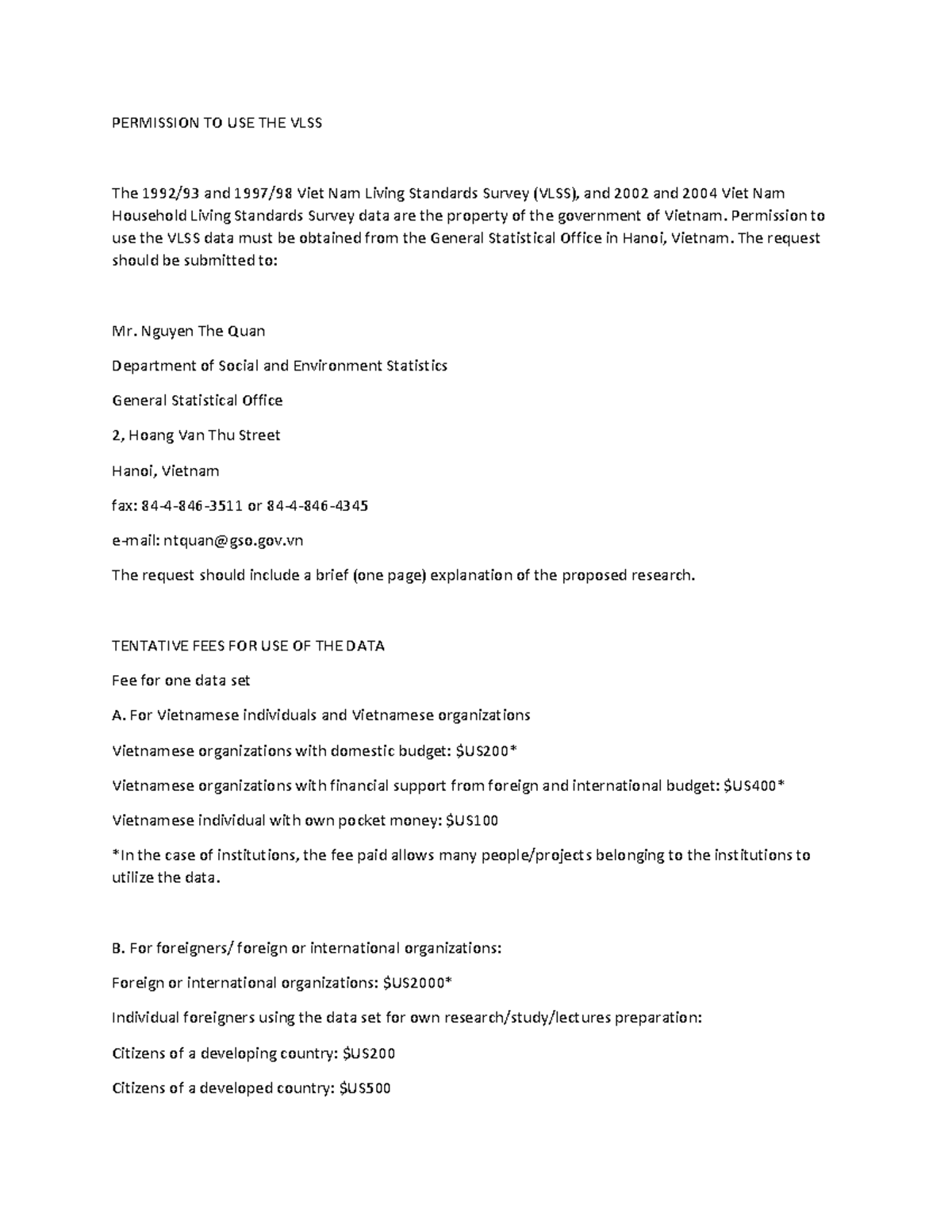 VLSS Data Access Permission Guidelines - hbj - Studocu