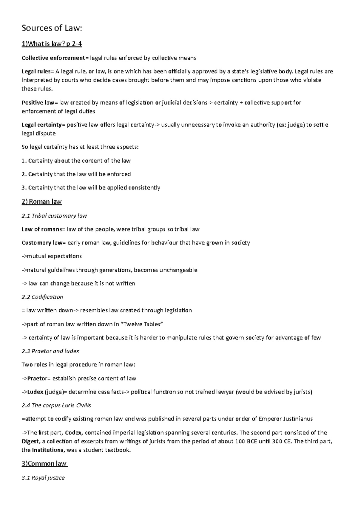 Intro to Law Notes: Key Concepts & Legal Principles Explained - Studeersnel